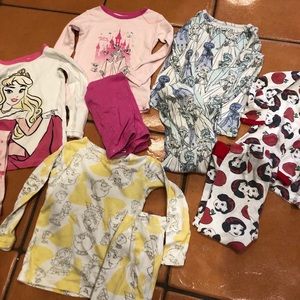 5 Pairs Disney Princess PJs
